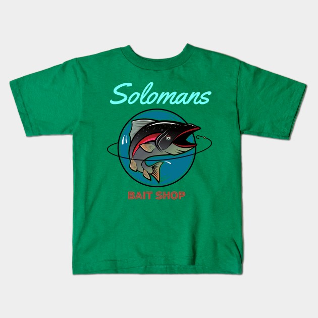 Solomans bait shop Kids T-Shirt by Benjamin Customs